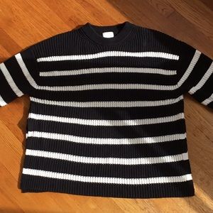 H&M black and white striped sweater